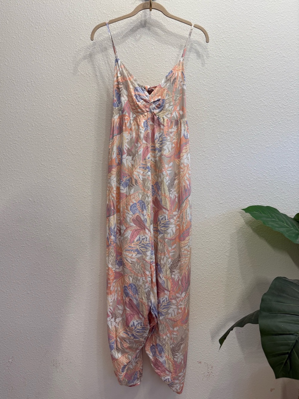 Patagonia Lost Wildflower Jumpsuit | Jurassic Ferns Pelican | Size M